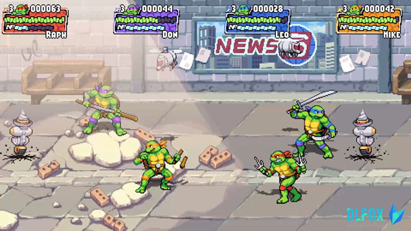 دانلود نسخه فشرده بازی TEENAGE MUTANT NINJA TURTLES: SHREDDERS REVENGE برای PC