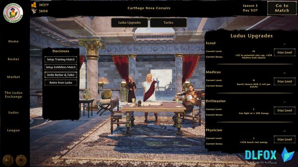 دانلود نسخه فشرده بازی Ludus Magnatus Gladiator Manager Sim برای PC